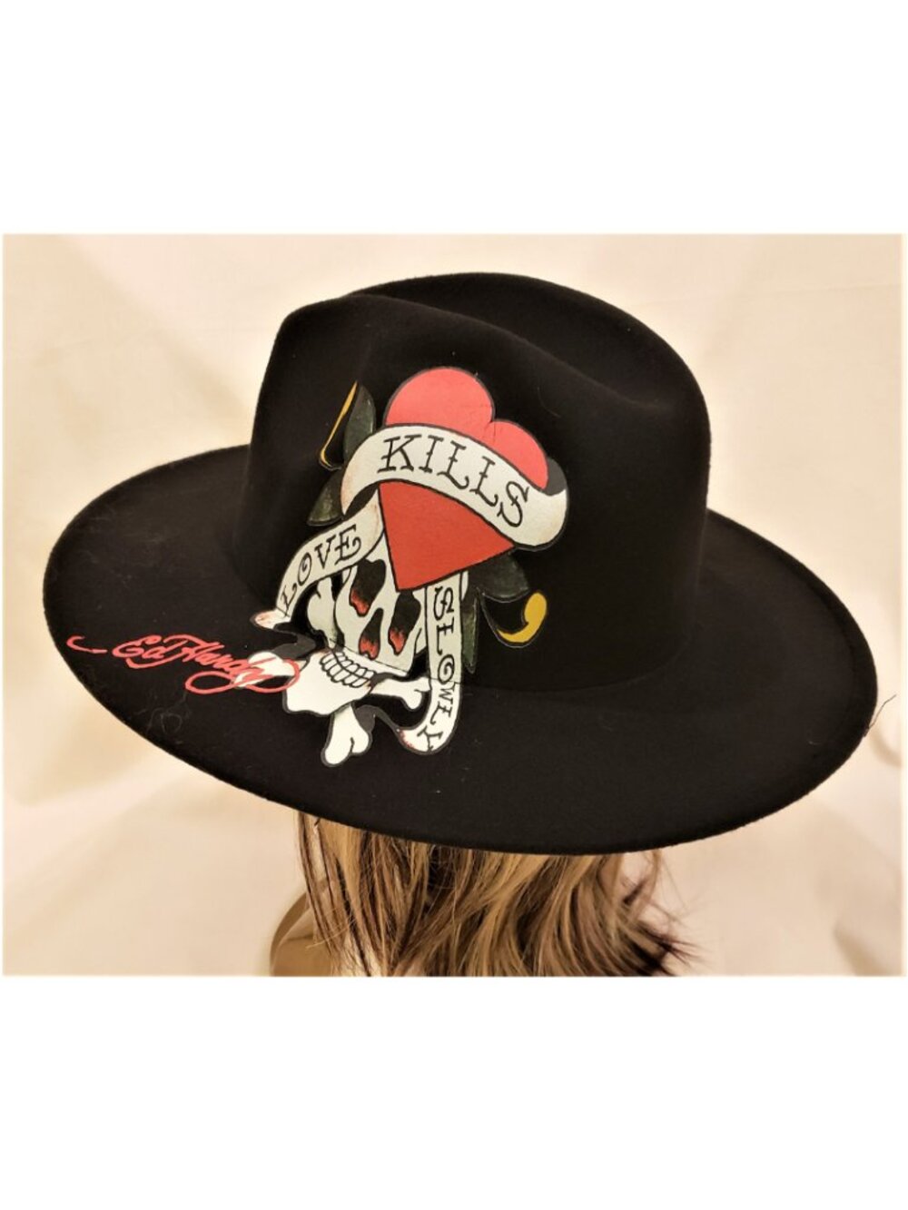 Ed Hardy by Christian Audigier "Love Kills Slowly" Women's Fedora Hat